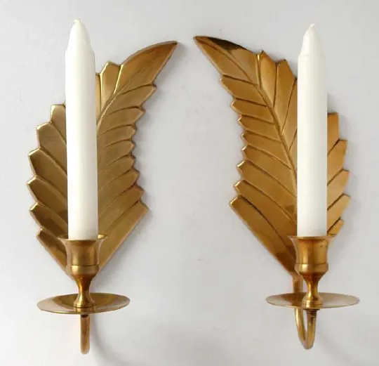 Свічники підсвічники настінні Крила 2 шт, латунь, Німеччина Ціна