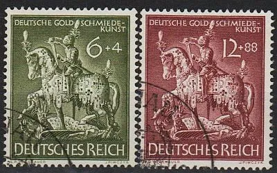 фото, 1943 - Рейх - Ювелірне мистецтво Mi.860-61 _2.50 € _гаш
