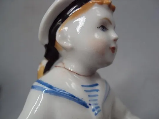 Фигура фарфор ЛФЗ морячок матросик юный гармонист Смелый и девушка плясунья под реставрацию №31 Характеристики