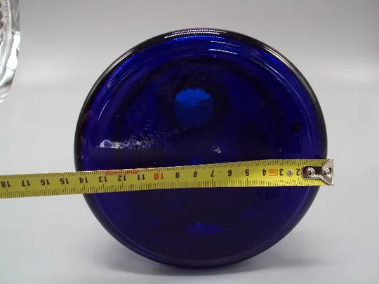 Колба для кальяна или ваза кобальт Иран король Шах Реза Пехлеви кобальтовое роспись 26 см №13660 Інтернет-аукціон