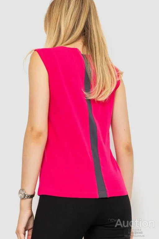 Майка женская повседневная, цвет малиново-серый, 102R338 Продаж