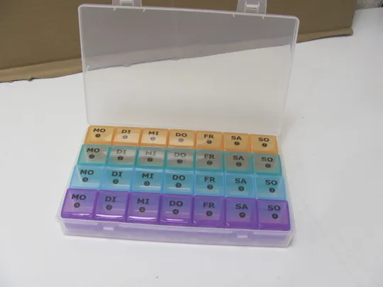 Купити Пластикова коробка для зберігання ліків Beaver Pill Box/Medicine Box/Pill Organiser (4 ряди (упаковка по 2)) (14)