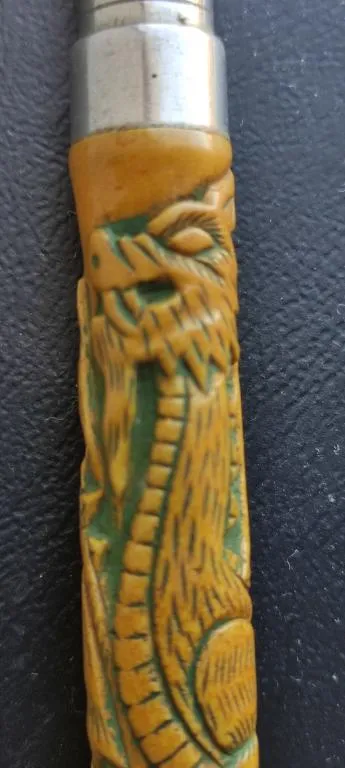 Купити Мундштук с секретом-проколка швайка свинокол, ручная гравировка-крылатый дракон ИТК, bd167