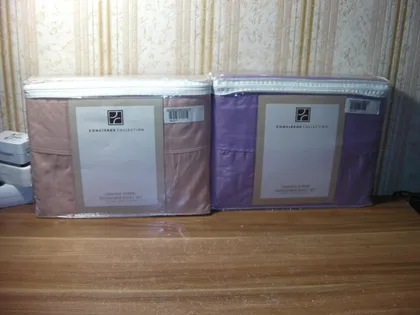 фото, Комплект Двоспальної / Евро Постільної Білизни Concierge Collection Damask Stripe Microfiber / Mикро Страйп Сатин з США