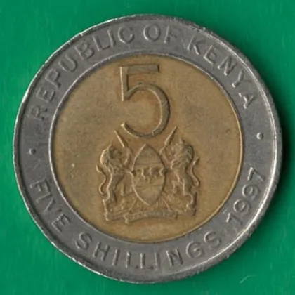 фото, 5 шилінгів 1997 року Кенія [МШ1]