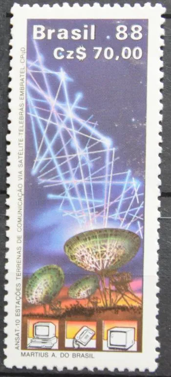 фото, Бразилия Космос Телекоммуникации 1988