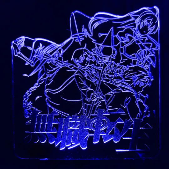 Акриловий світильник-нічник Переродження безрабітного синій tty-n001654 Ціна