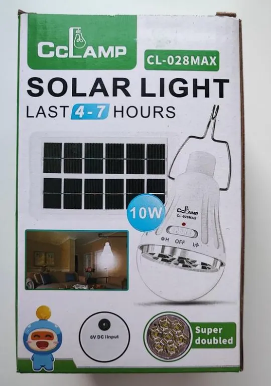 Лампа ліхтар акумуляторна cl-028 max  сонячна панель Ціна