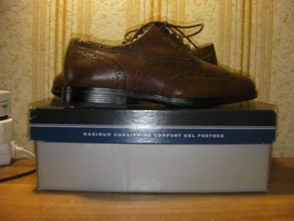 фото, Чоловічі Оксфорди Nunn Bush Kobey Cognac 81692-221 Розмір 9M / 42,0 - 42,5 Устілкa 27,5 Шкіра з США - Уцінка