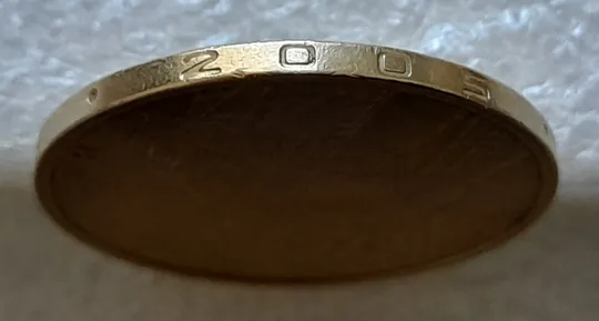 Купити (6200) 1 гривня 2005 викришки у першій цифрі &quot;0&quot; слова &quot;2005&quot; та в букві &quot;Р&quot; слова &quot;ГРИВНЯ&quot; на гурті (1 гривна 2005 брак)