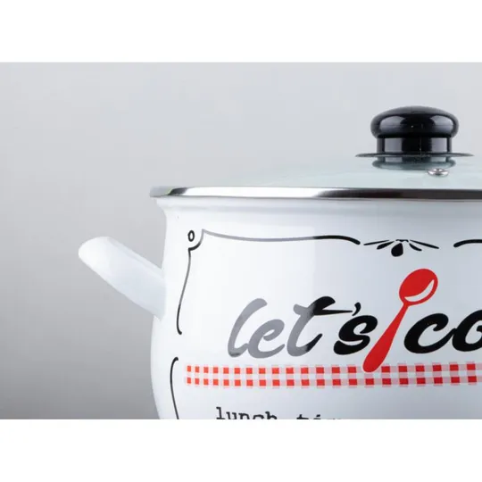 Купити Кастрюля эмалированная Gusto Давай готовить GT-T-122-LCW 22 см 5.1 л