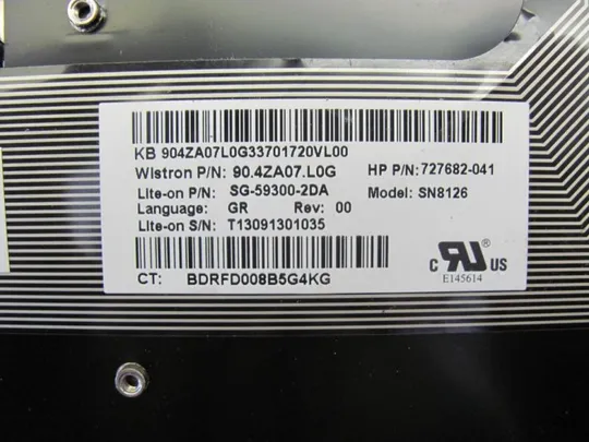 №104-8 клавіатура робоча 727682-041 для HP ProBook 450 455 470 475 G1 оригінал Інтернет-аукціон