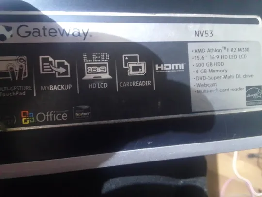 Купити ноутбук gatevay ms2285 стан на фото.не включається. куплений на аукціоні з европи.