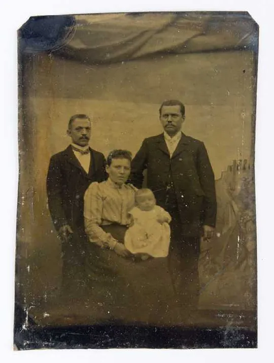 Ферротип ferrotype Родичі 1904 рік, Germany Ціна