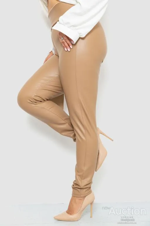 Лосины на флисе батал, цвет темно-бежевый, 102R271-1 З аукціону