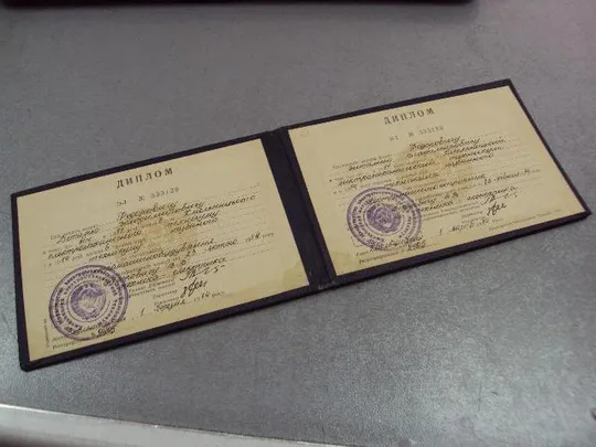 документ диплом электромеханический техникум хмельницкий 1974 урср гознак 1974 №5334 З аукціону