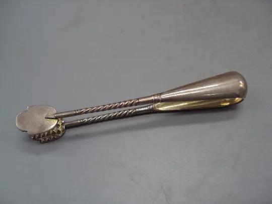 Щипцы для сахара серебро 84 проба голова клеймо Г.М. вес 38,72 г длина 13,2 см №14312 Ціна