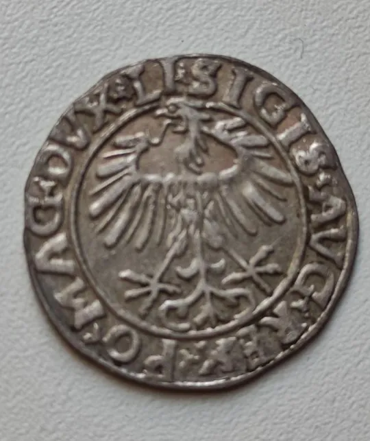 Средневековая монета Серебряный полугрош 1556 года Литва ,отличное состояние ns363. З аукціону
