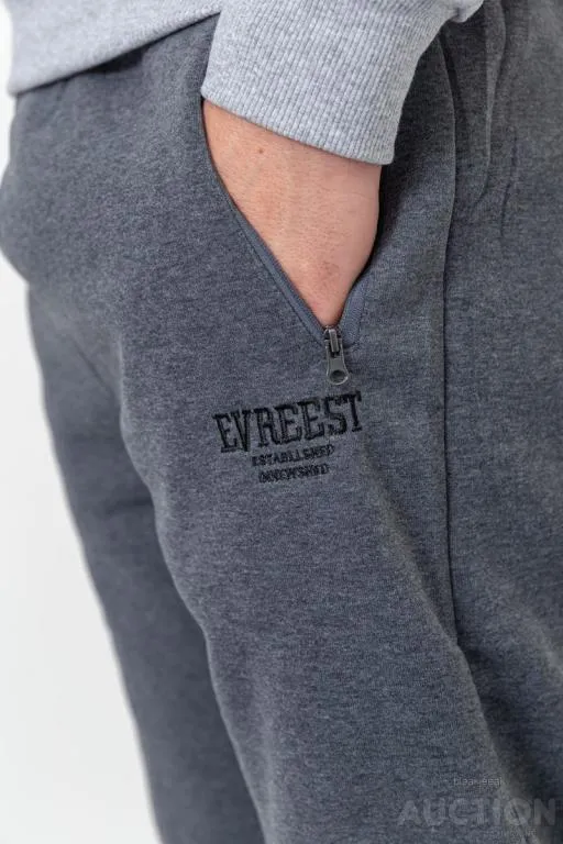 Спорт штаны мужские на флисе, цвет серый, 244R41515 Де купити