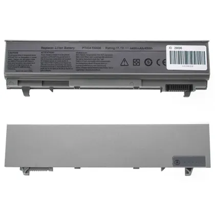 фото, Батарея для ноутбука DELL PT434 (Latitude: E6400, E6500, E6510, Precision: M2400, M4400, M4500, M6400, M6500) 11.1V 4400mAh Grey