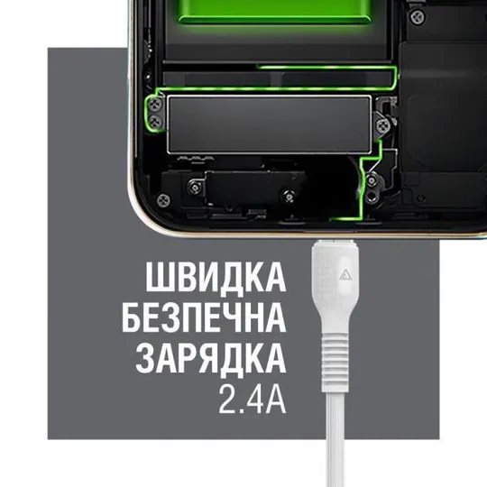 Купити Кабель ACCLAB AL-CBCOLOR-L1WT USB - Lightning (M/M), 1.2 м, White (1283126518225)