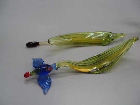 Фигура стекло статуэтка охота охотник с ружьем в камышах с собакой ловят птицу №10777 Інтернет-аукціон