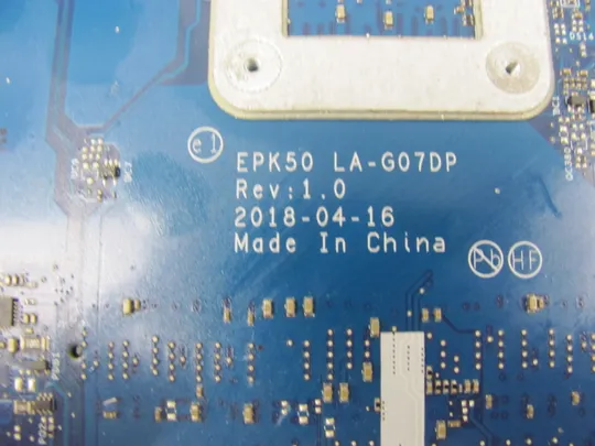 номер0928-10 материнська плата EPK50 LA-G07DP  L49974-601 SR3TK i3-7020U  для HP 15-DA  оригінал Продаж