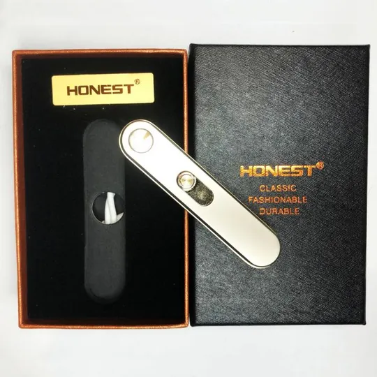 USB зажигалка в подарочной упаковке &quot;Honest&quot; 77127. Цвет: серый З аукціону