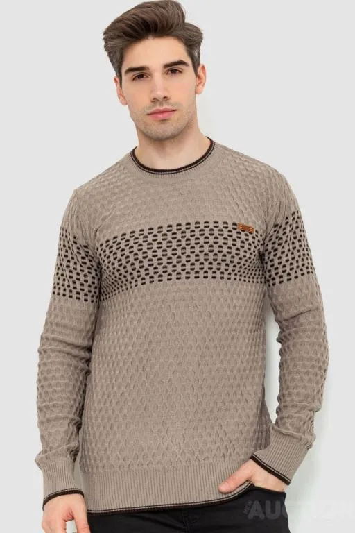 Свитер мужской, цвет мокко, 214R606 Ціна