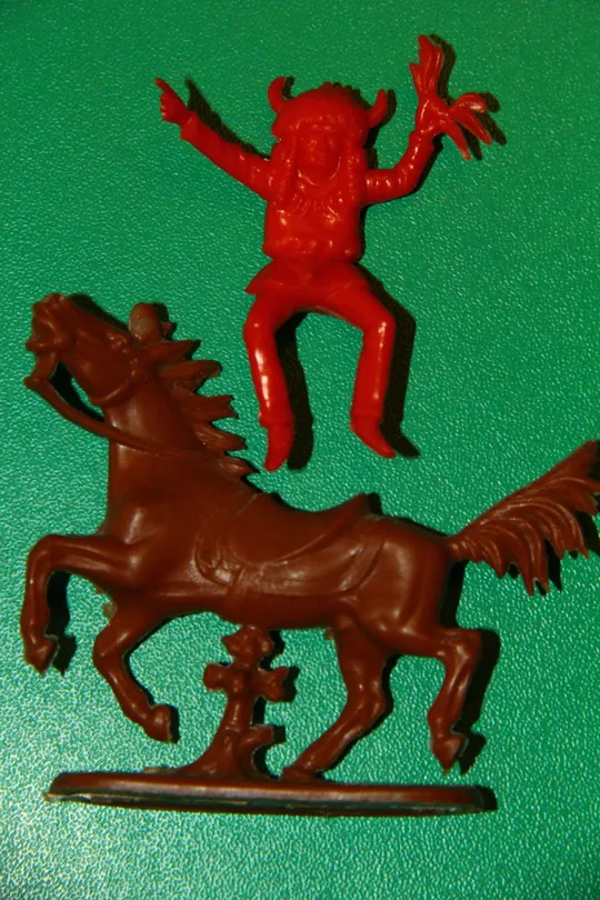 Купити ІНДІАНЕЦЬ В ШАПЦІ З БІЗОНА НА КОНІ индеец JEAN HÖFLER 54мм без фарби