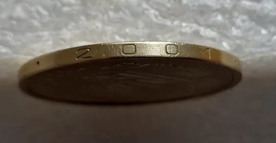 (7915) 1 гривня 2001 1АД3 широкий кант реверса - пелюстки наближені до канту (1 гривна 2001 1АД3) Де купити