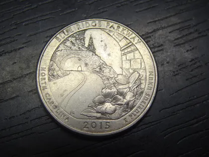 фото, 1/4 долара США 2015 P Дорога Блу Рідж