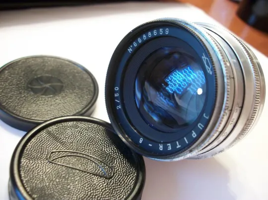 Объектив Юпитер-8, Jupiter-8, белый, М-39, Мade in USSR, No-6688659, обе крышки. Чистые линзы З аукціону