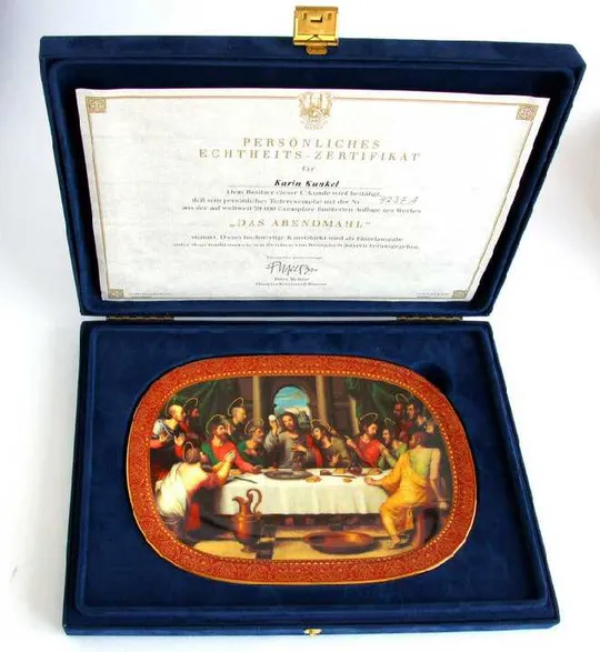 Ікона на порцеляні Тайна Вечеря 1995 г Germany 9237 Ціна