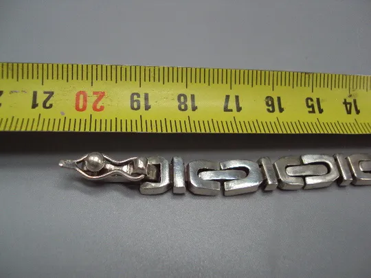 Браслет унисекс плетение улитка серебро 925 проба Мехико вес 34,29 г длина 29 см ширина 8 мм №15571 З аукціону