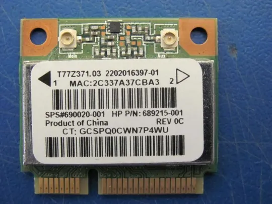 №112-17 Wi-Fi адаптер (модуль) 690020-001 709505-001 для HP 250 G3 Pavilion 15-R 15-G 15-S оригінал З аукціону