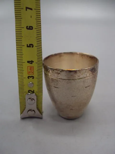 Купити Рюмка стопка мнц посеребрение высота 4 см, диаметр 3,5 см №13746