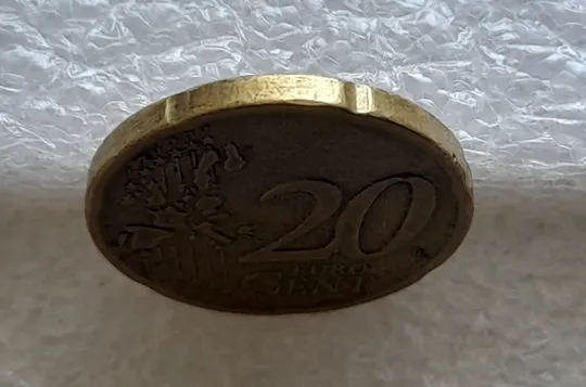 (2281) 20 євроцентів 1999 Іспанія викрошка на реверсі (20 евроцентов 1999 Испания брак) Де купити