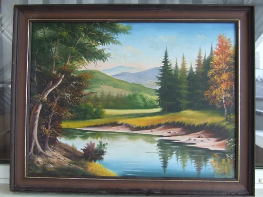 Закарпатская шк.Торбич А. ( 1933-2010 г) х.м. разм. 80 х 60 см. 1980 год школа Эрдели и  Много  другого. З аукціону