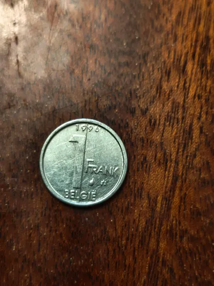 фото, Бельгія 1 франк 1996 BELGIË