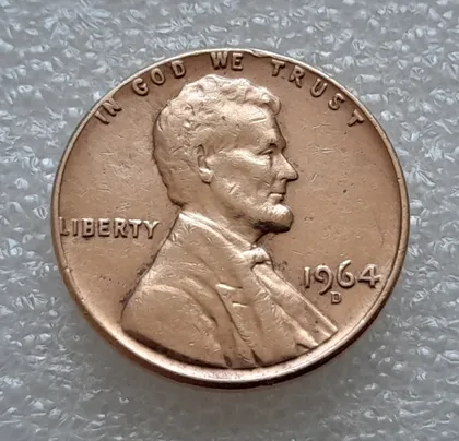 фото, (8104 ря) 1 цент 1964 D США
