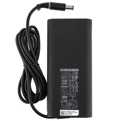 фото, Оригінальний блок живлення для ноутбука DELL 19.5V, 6.7A, 130W, 7.4*5.0-PIN, Black, OVALE