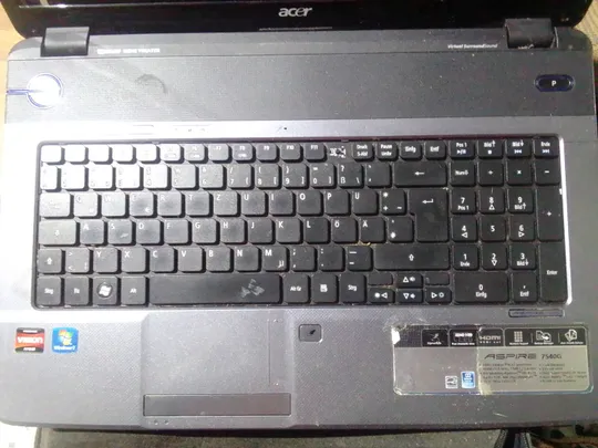 ноутбук acer 7540.включаэться без картинки. без ндд,озу,зарядного.. озу можу дати З аукціону