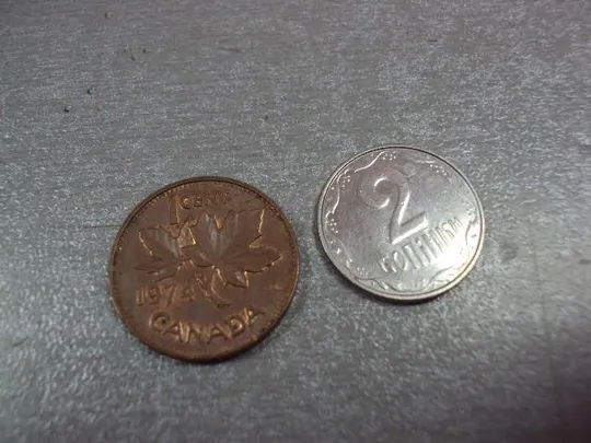 монета канада 1 цент 1974 №9520 Ціна