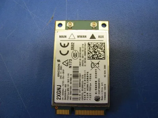 №7-19 3G модуль Ericsson DW5550 для Dell E5420 E5520 E6220 E6320 E6420 E6520 XT3 M4600 оригінал Ціна