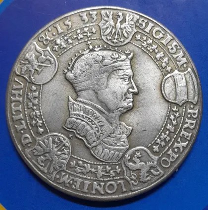 фото, Польща-Литва. Талер 1533 року. Сігізмунд. Копія.