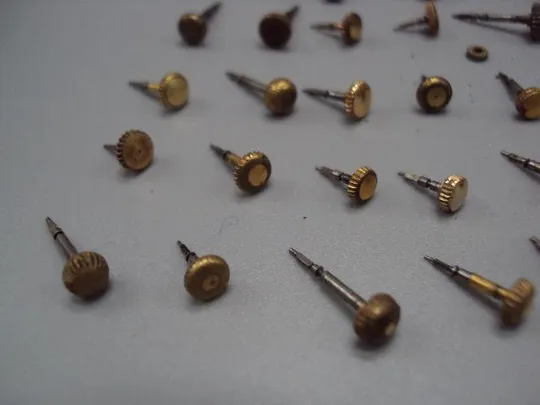 Головки для наручных часов головка позолота лот 34 шт №14602 Продаж