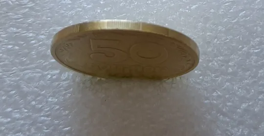 (2925) 50 копійок 1994 2АГ(а)м з розколами на аверсі (50 копеек 1994 брак трапеция) Інтернет-аукціон