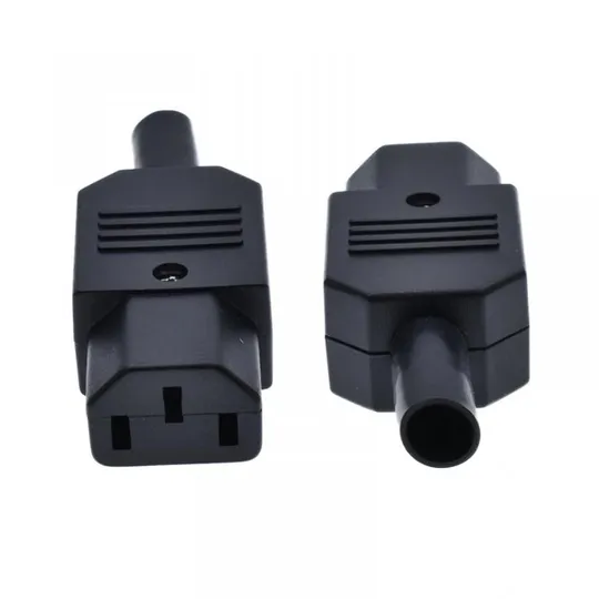 Роз'єм IEC(C13)-конектор Lucom (62.09.8062) кабельний прямий 10A Copper ABS З аукціону