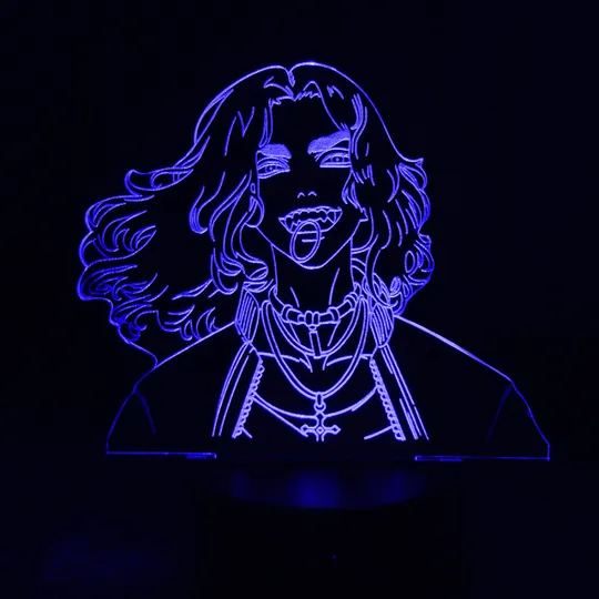 Акриловий світильник-нічник Кейсуке Бадзі (Keisuke Baji) синій tty-n000564 Ціна